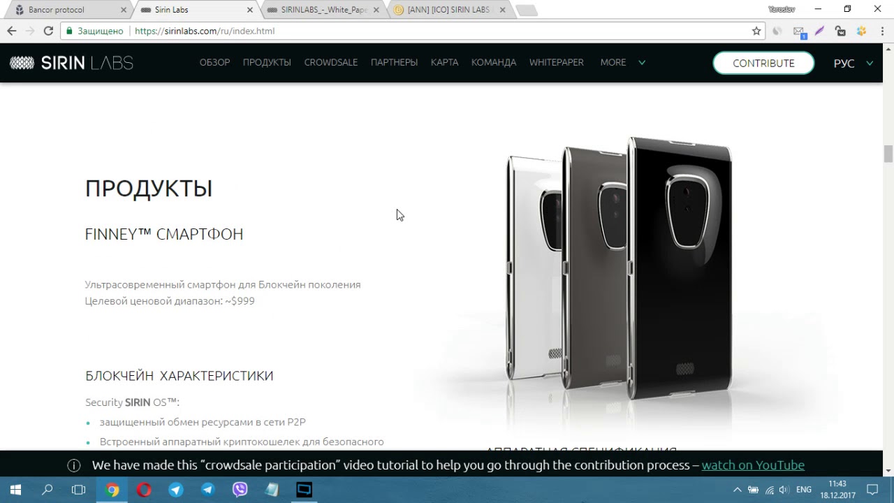 Sirinlabs (FINNEY) ICO обзор. Sirinlabs - мировой лидер в области защищенной бытовой электроники