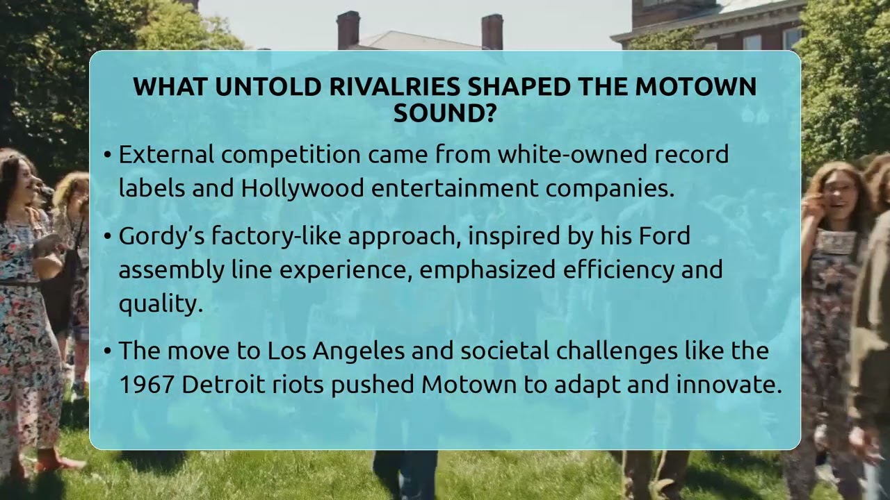What Untold Rivalries Shaped The Motown Sound? - I'm a 60s Baby