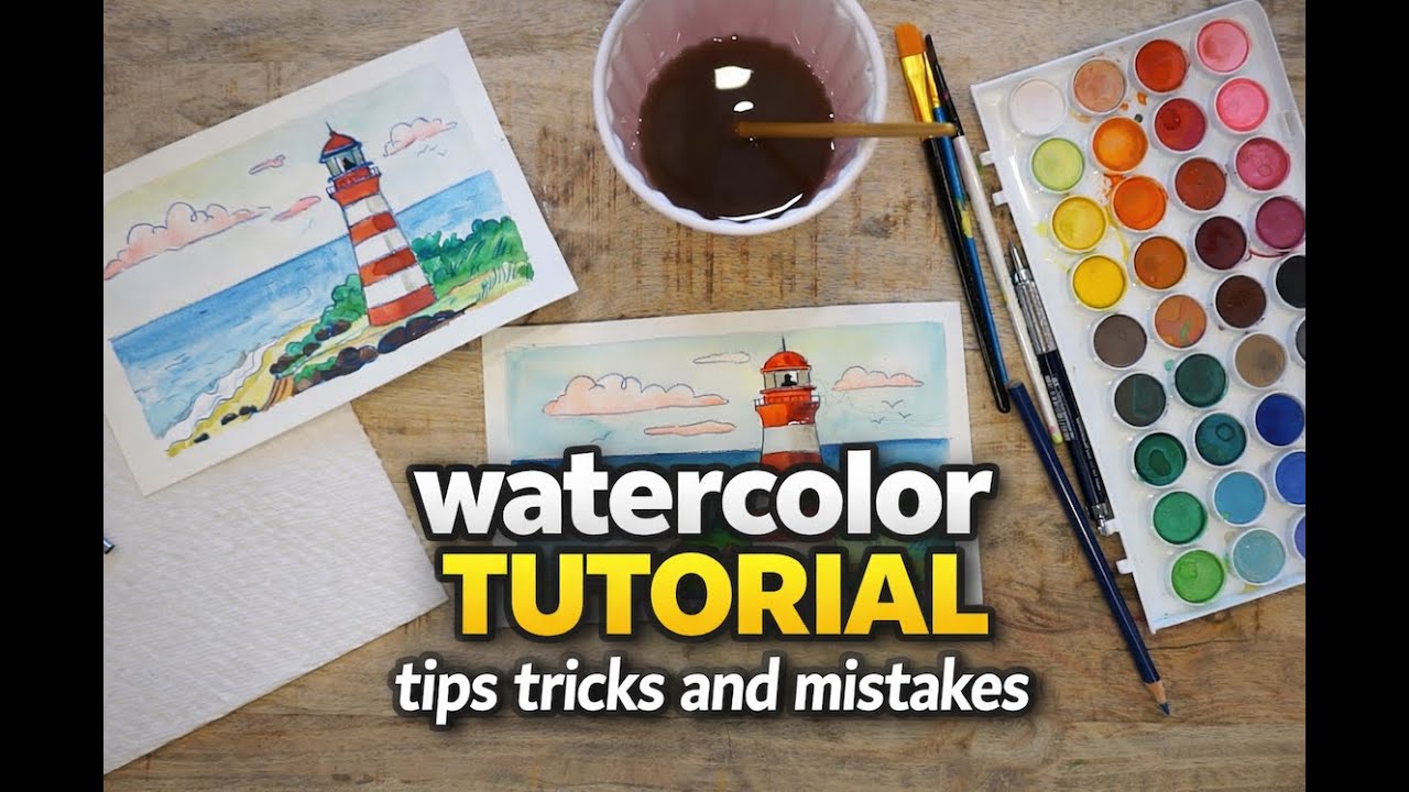Lighthouse Watercolor Tutorial - Tips, Tricks, and Mistakes