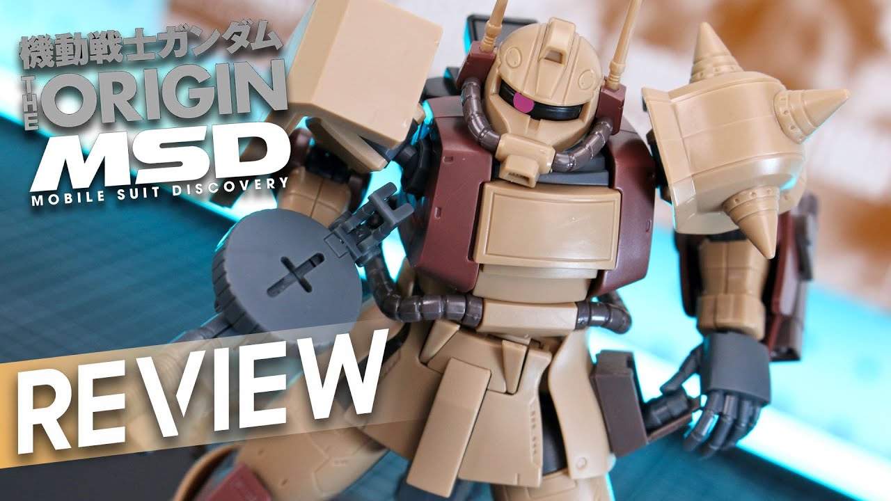 P-Bandai HG Zaku Desert Type [Double Antenna Type] - Gundam The Origin MSD UNBOXING and Review!