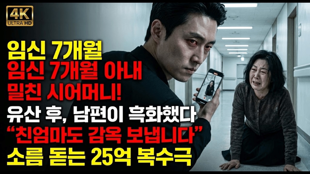 임신 7개월 며느리를 계단에서 밀어버린 시어머니, 아들의 차가운 복수가 시작되었다