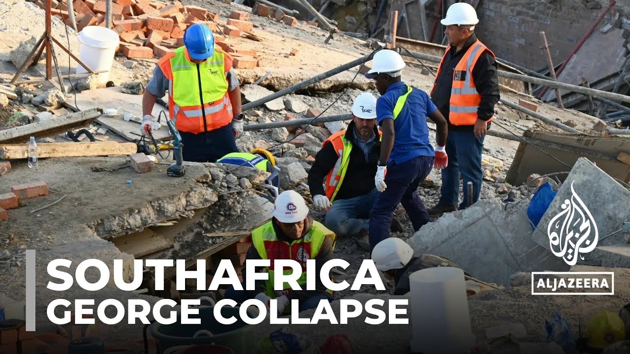South Africa building collapse: Teams race against time to find survivors