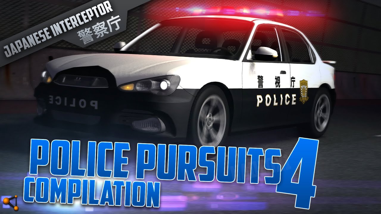 BeamNG.Drive Police Pursuits Compilation #4 - Japanese Interceptor - [Crashes and Rollovers - HD]