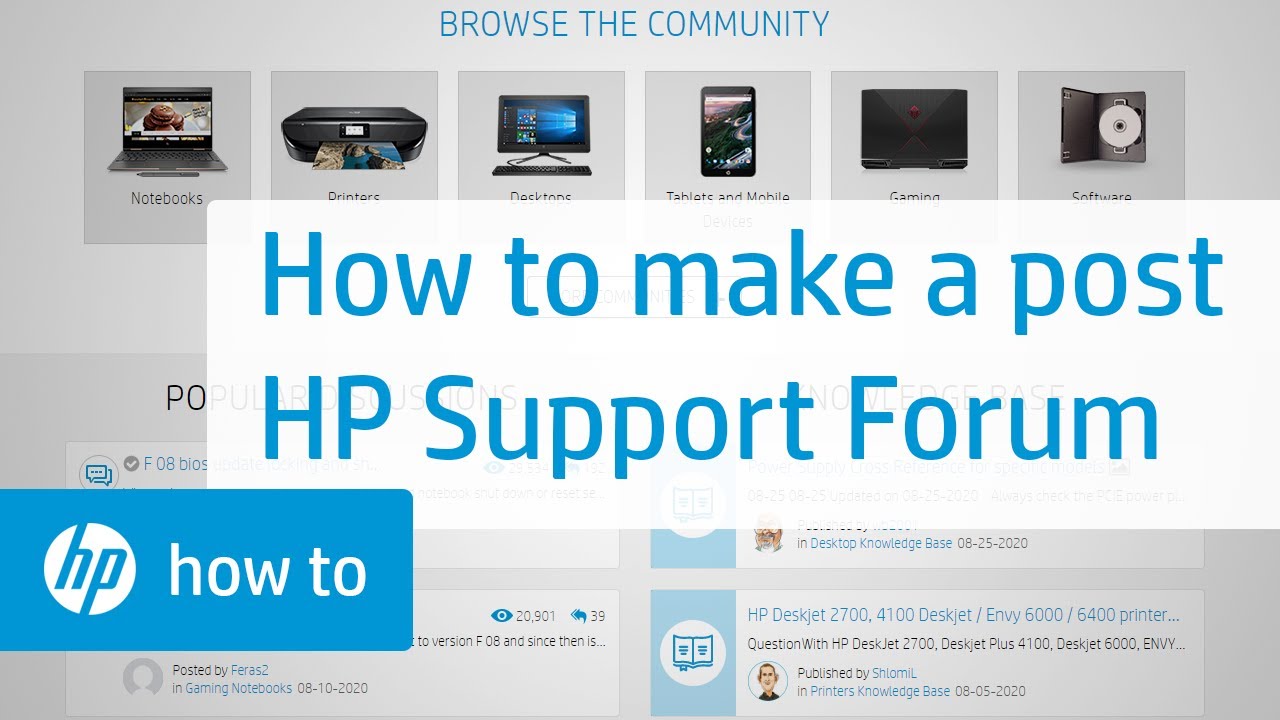 Making a Post | HP Support Forum | HP