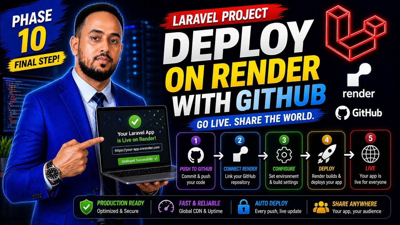 Deploy Laravel App (Final Phase) | Docker, GitHub & Render Deployment