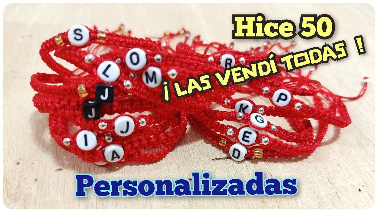 🤑Hice 50 pulseras, las vendí todas!. Pulsera personalizada. 