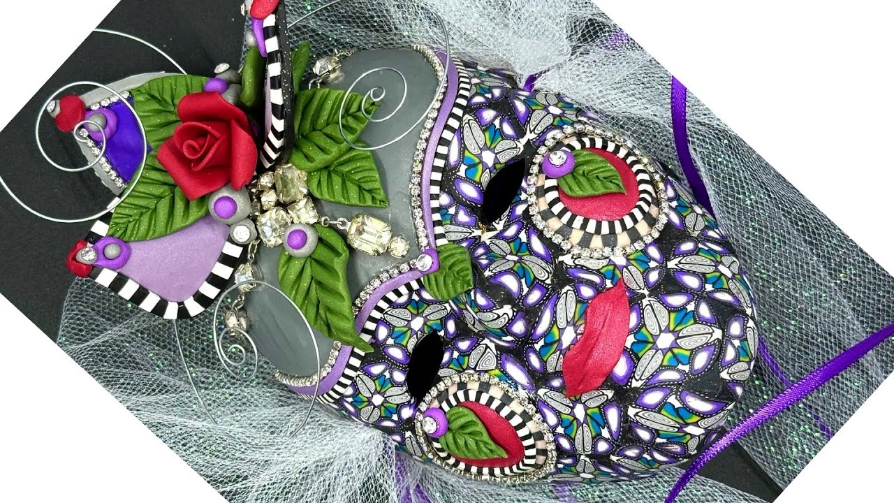 POLYMER CLAY PROJECT TUTORIAL: CERAMIC MASK MAKEOVER
