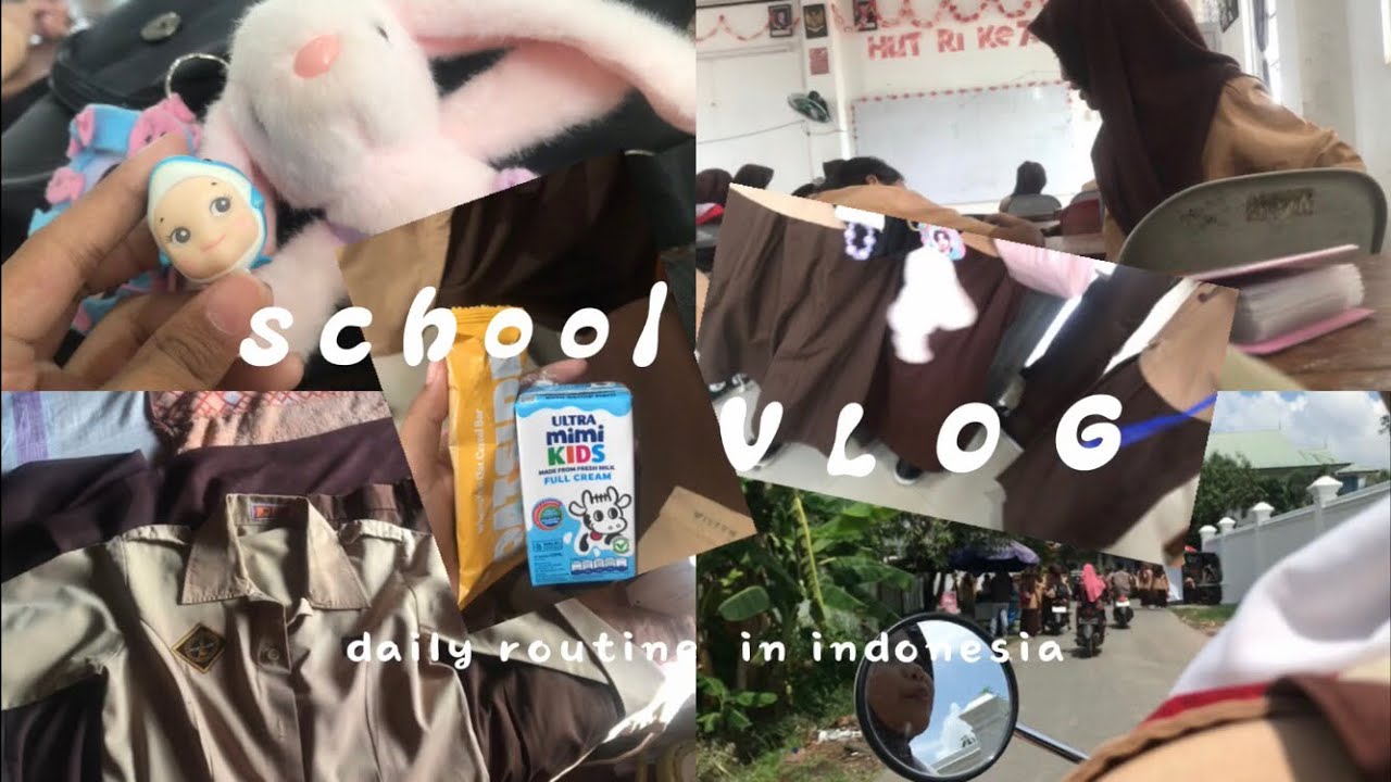 school vlog? mini vlog grwm to school | daily routine in indonesia student 👩🏻‍🎓