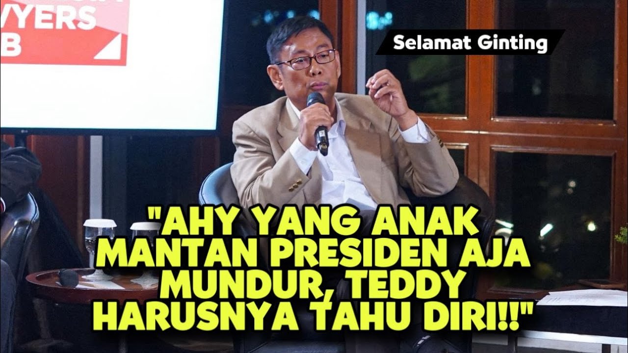 AHY YANG ANAK MANTAN PRESIDEN AJA MUNDUR, TEDDY HARUSNYA TAHU DIRI!!