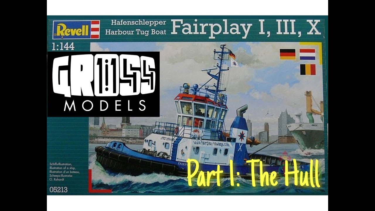Revell 1:144 Fairplay Tug. Part 1: The Hull