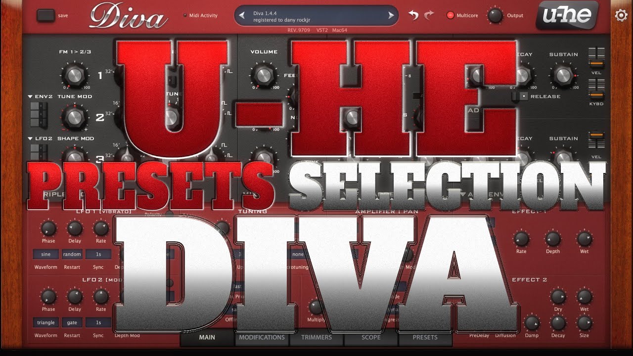 U-HE Diva 252 ❤️308 presets selection [Factory Sound Bank - Sons Usine]