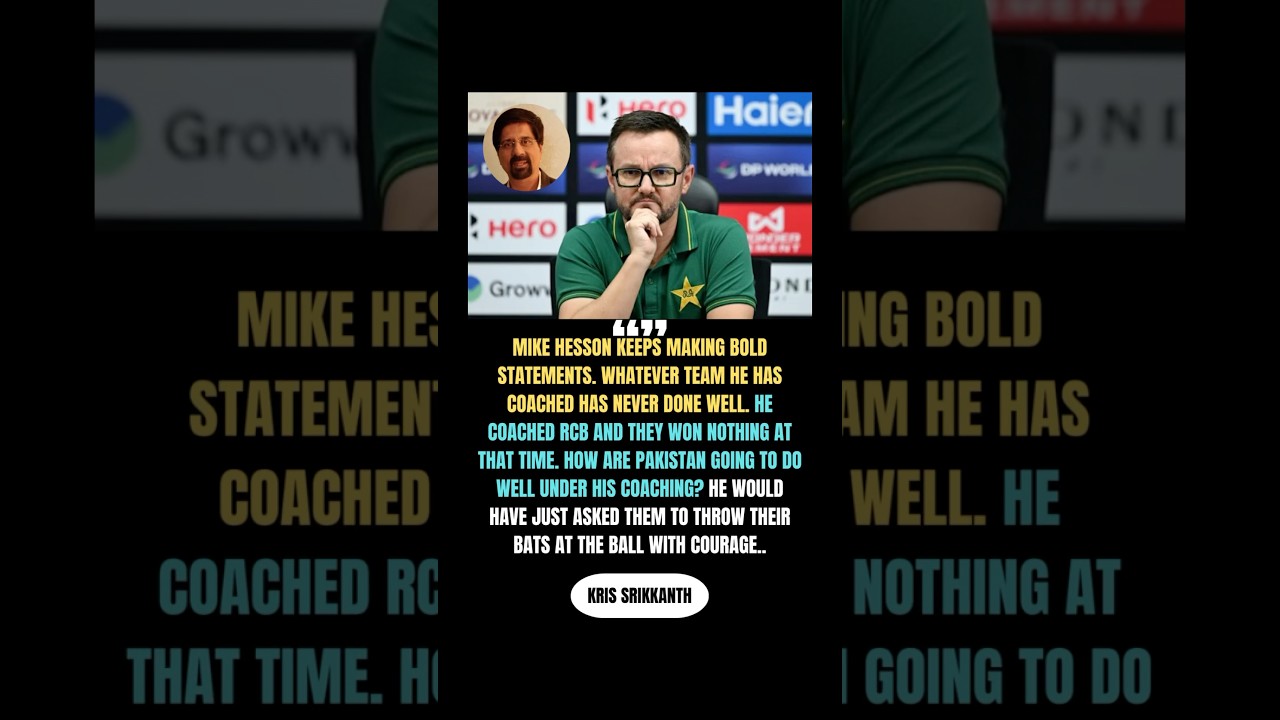 Kris Srikkanth's bold words on Pakistan's head coach Mike Hesson. #indvspak #asiacup2025 #rivals
