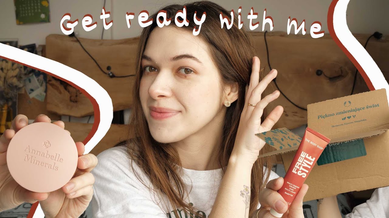 Codzienny makijaż zero waste | Podkład mineralny w kompakcie i wielofunkcyjny róż! | GRWM 🎨