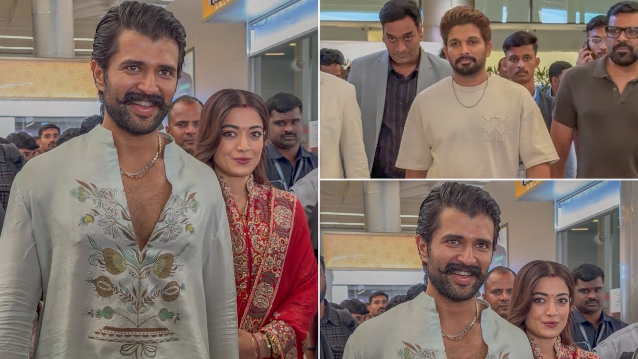 Rashmika Mandanna and Vijay Devarakonda Family After Their Marraige | Allu Arjun at Hyderabad Aripot