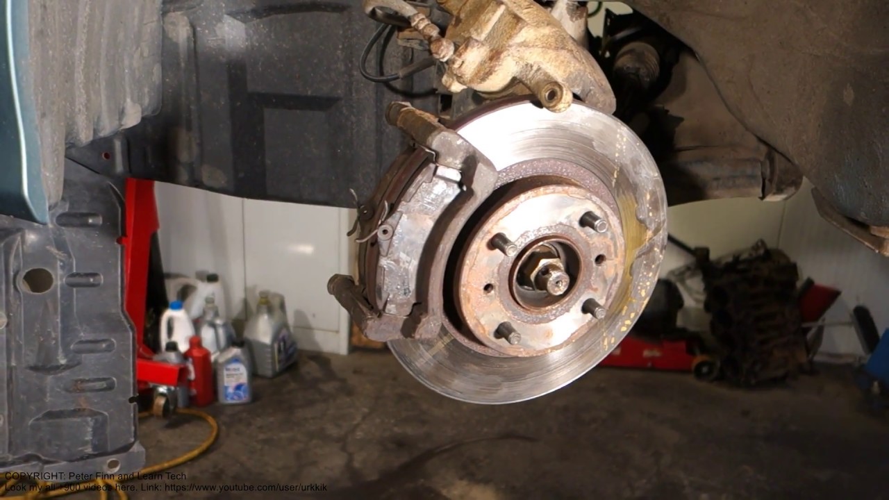 How to replace front brake pads Nissan Almera years 1995 to 2006