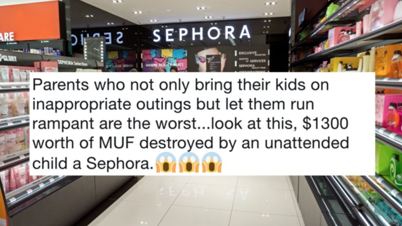 A Kid Destroyed $1,300 Worth of Sephora Makeup & People Are Dragging the Mom