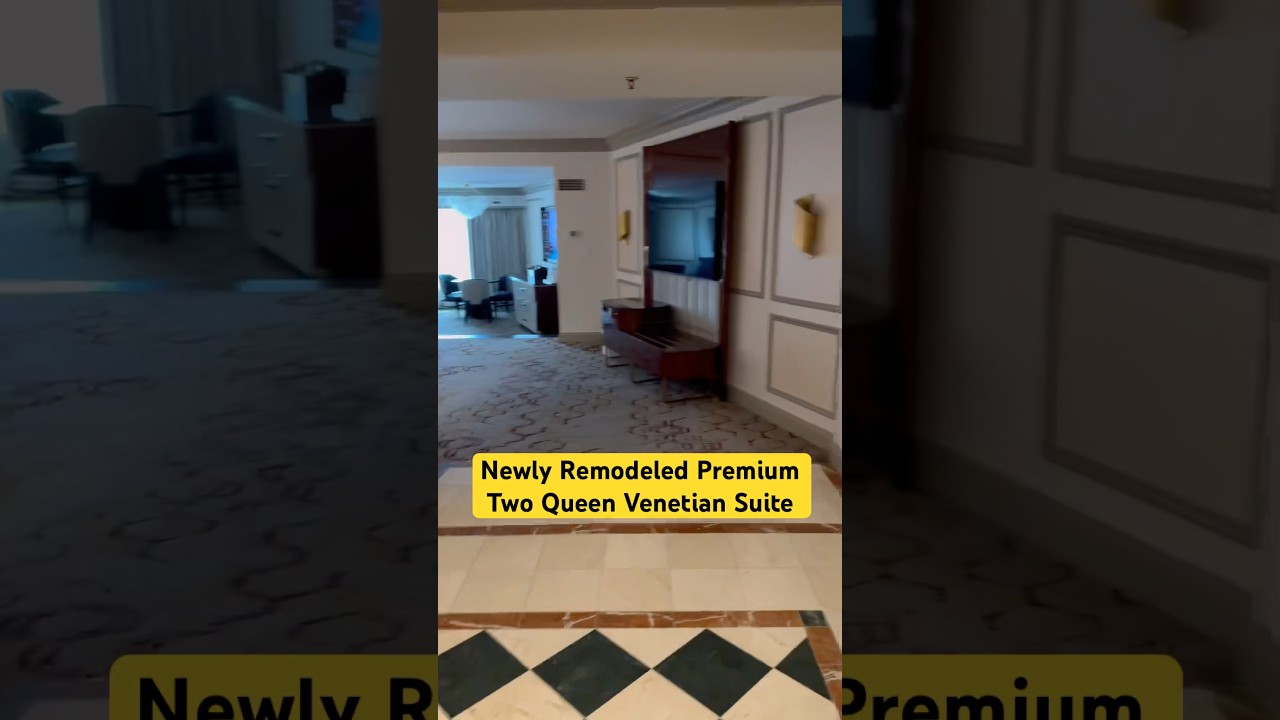 Newly Remodeled Premium Two Queen Venetian Suite! #venetianlasvegas #lasvegas #travel #hotel #vegas