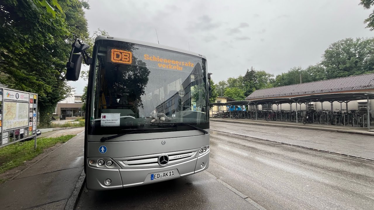 Mit dem Mercedes Als BUS SEV RB40 von Dorfen Bahnhof nach München Ost über die A94 mit V.max 100 Kmh