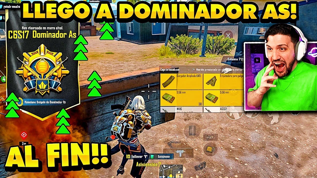 ¡LO LOGRE! 🔥 LLEGUÉ AL RANGO DOMINADOR AS en PUBG MOBILE🔥 JUGANDO con RANDOMS!
