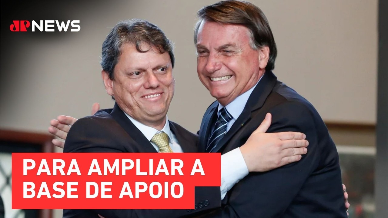 Tarcísio e Bolsonaro avaliam nome de centro para chapa ao Senado em SP