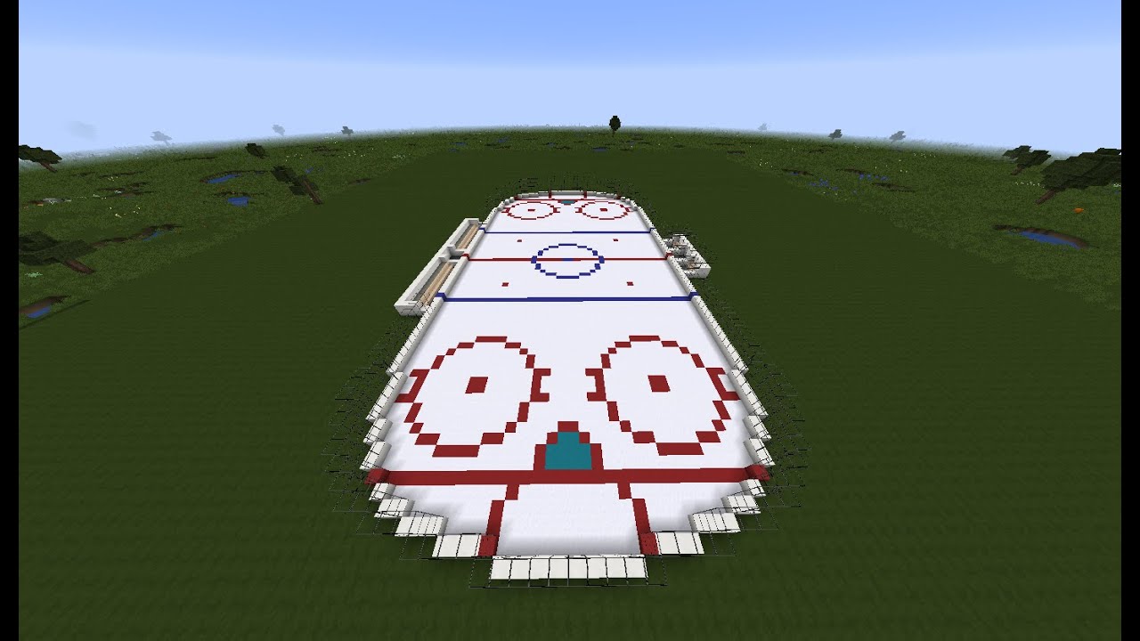 Minecraft- Lets build a Hockey Arena! (Part 1)