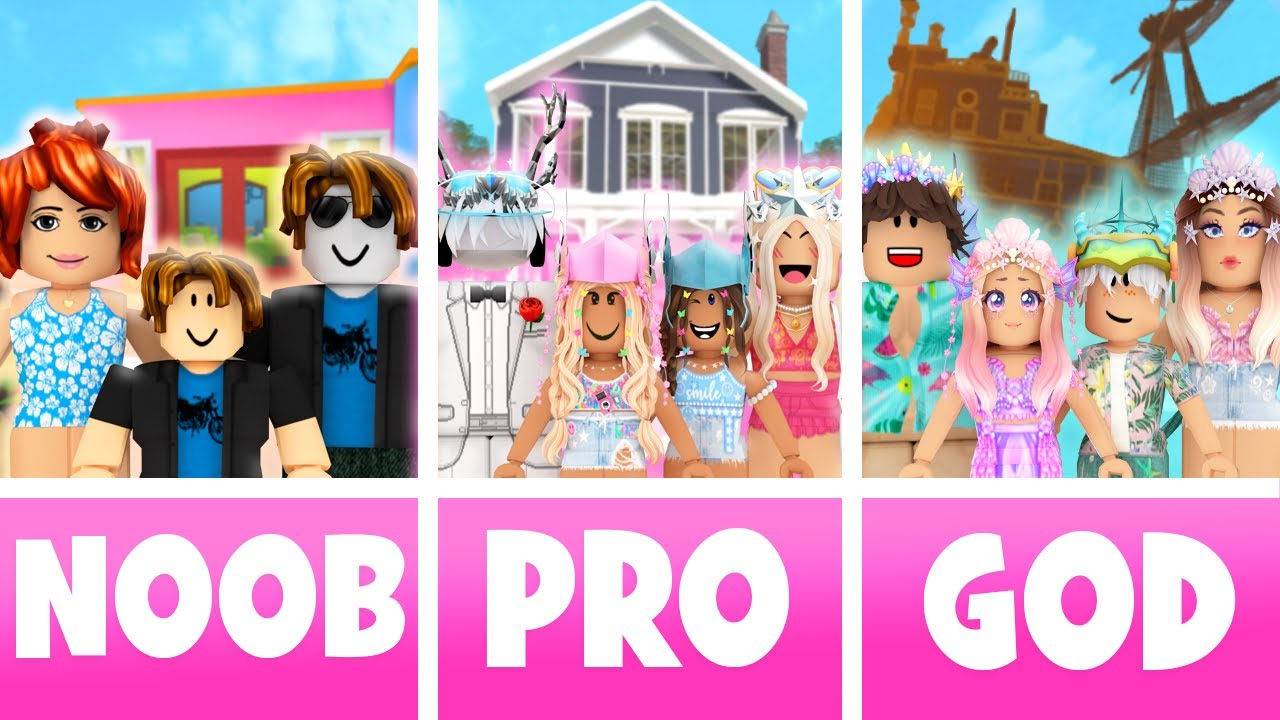 Roblox NOOB vs PRO vs GOD Family SUMMER Home