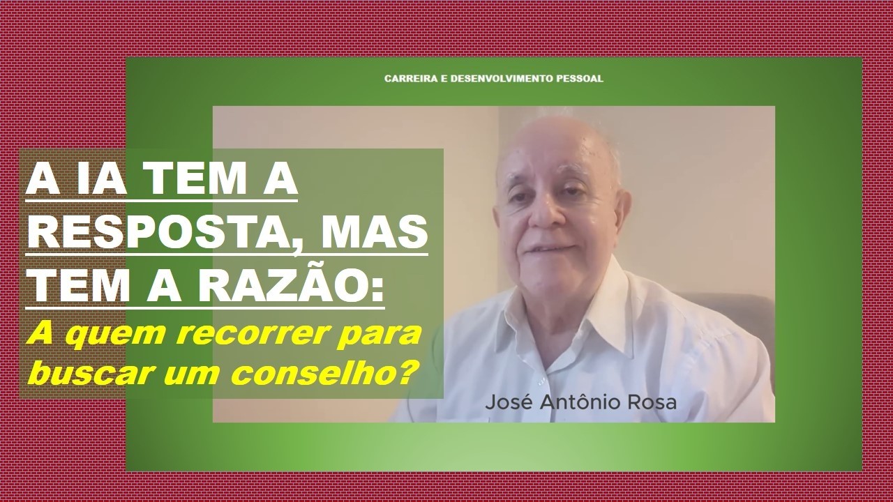 IA X Pessoa sábia: A quem pedir conselho?
