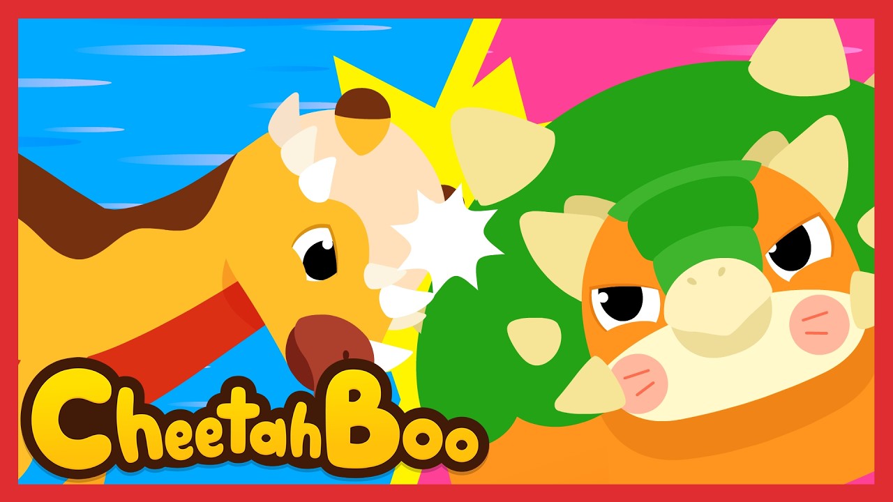 Dino Smash! Who’s Toughest?🦖💥 | Ultimate Dinosaur Battle | Nursery rhymes & Kids Song | #Cheetahboo