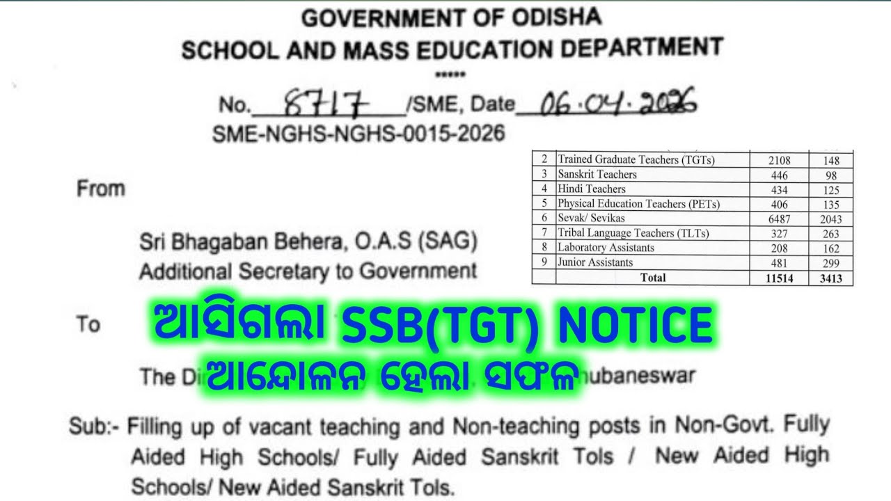 Must Awaiting SSB(TGT) Notice PUBLISHED SME To DSE//STRIKE Success SSB TGT Big Update...