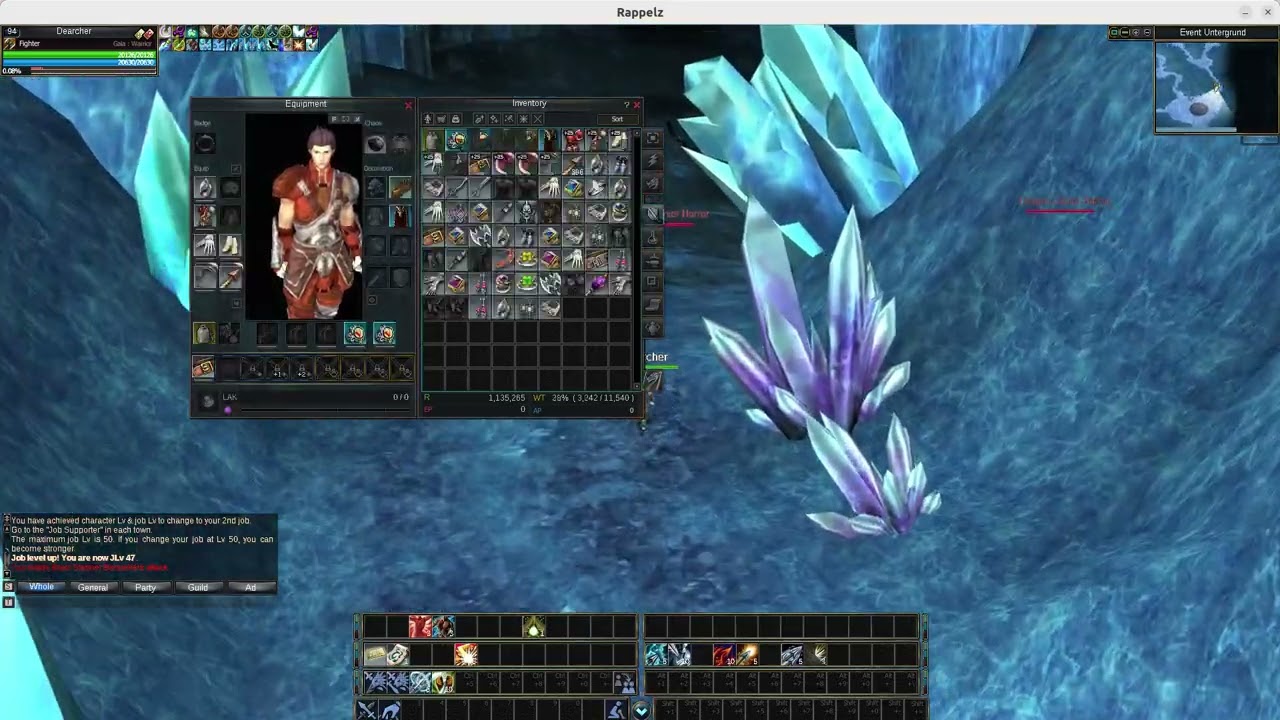 Rappelz Gabmit Archer Lv 1 to Lv 150