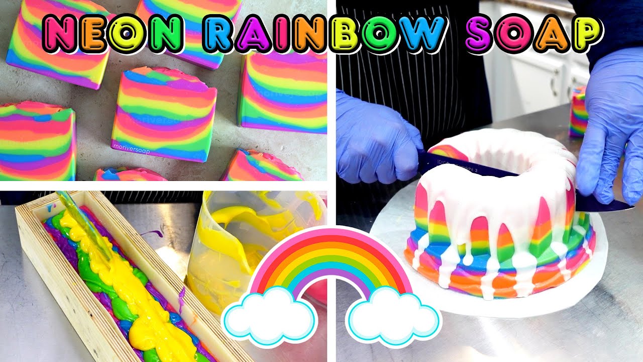 Neon Rainbow Soapmaking | MO River Soap