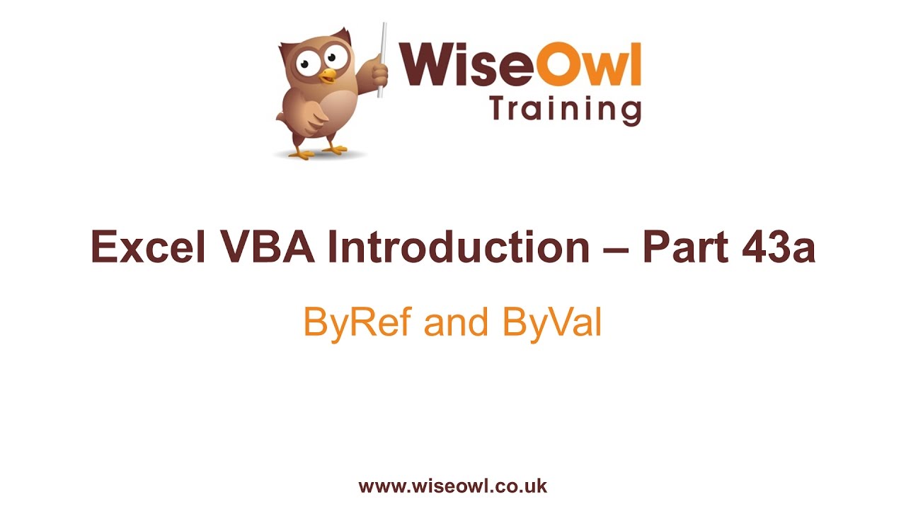 Excel VBA Introduction Part 43.1 - ByRef and ByVal