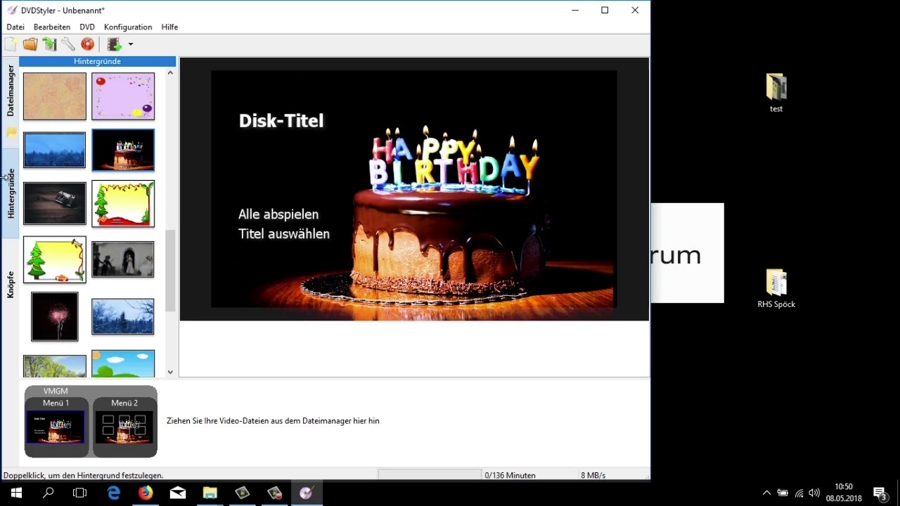 Video-DVD brennen mit DVD Styler