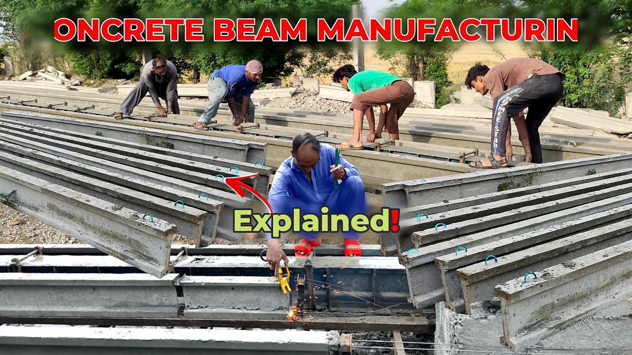 Inside a Concrete Floor Beam Factory | Precision Engineering in Action!