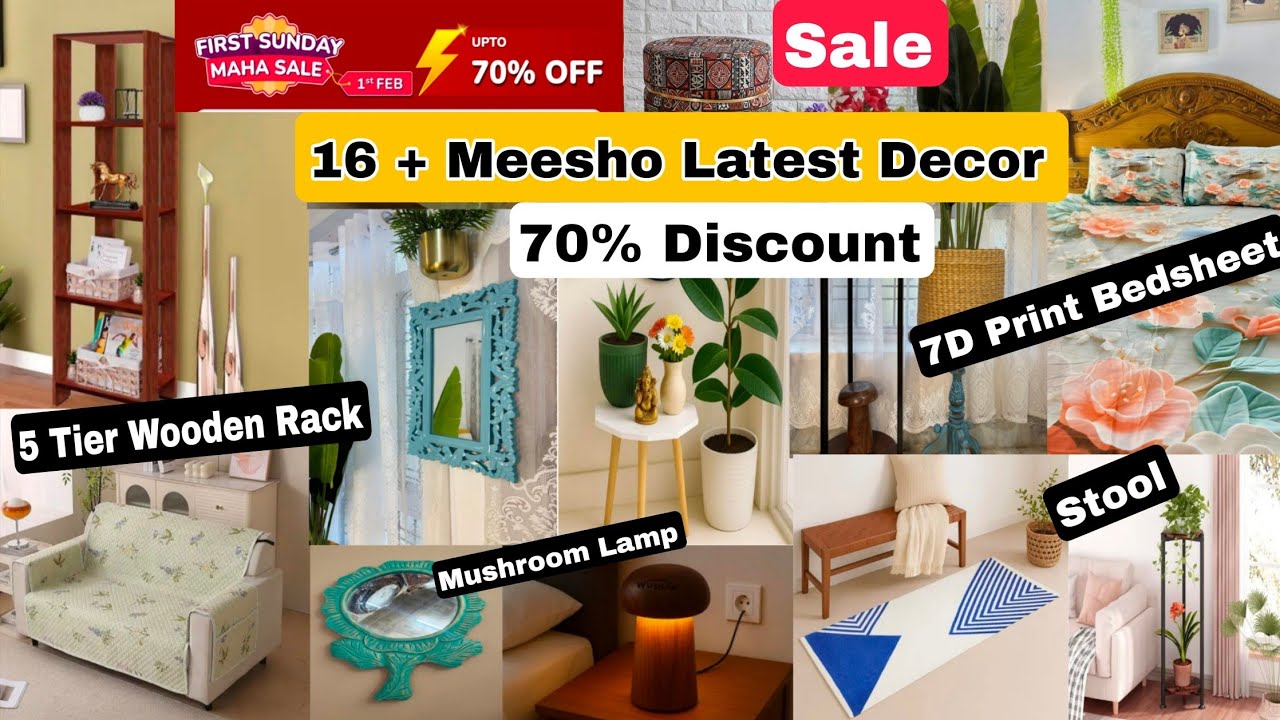 Huge 16+ Meesho Home Decor Haul / 70% Discount/ Unique decor Haul #meeshofind @meesho