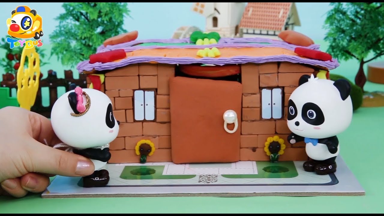 あたらしいお家へようこそ！❤おうちをつくるよ❤大工さん❤トイバス（ToyBus) キッズ おもちゃアニメ
