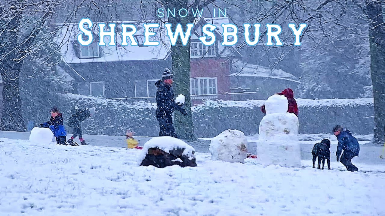 Snowing In Shrewsbury Shropshire | Street Walk Snow Tour 2021 UK