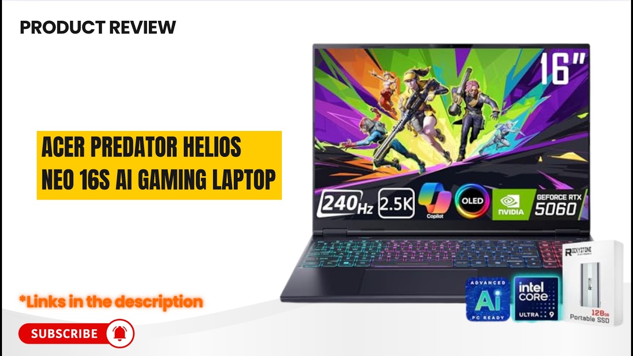 Acer Predator Helios Neo 16S Review | RTX 5060 + Intel Ultra 9 275HX | 16” 2.5K 240Hz OLED, VR Ready