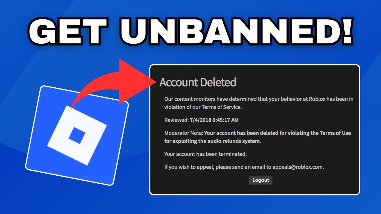 How to Get Unbanned From Roblox