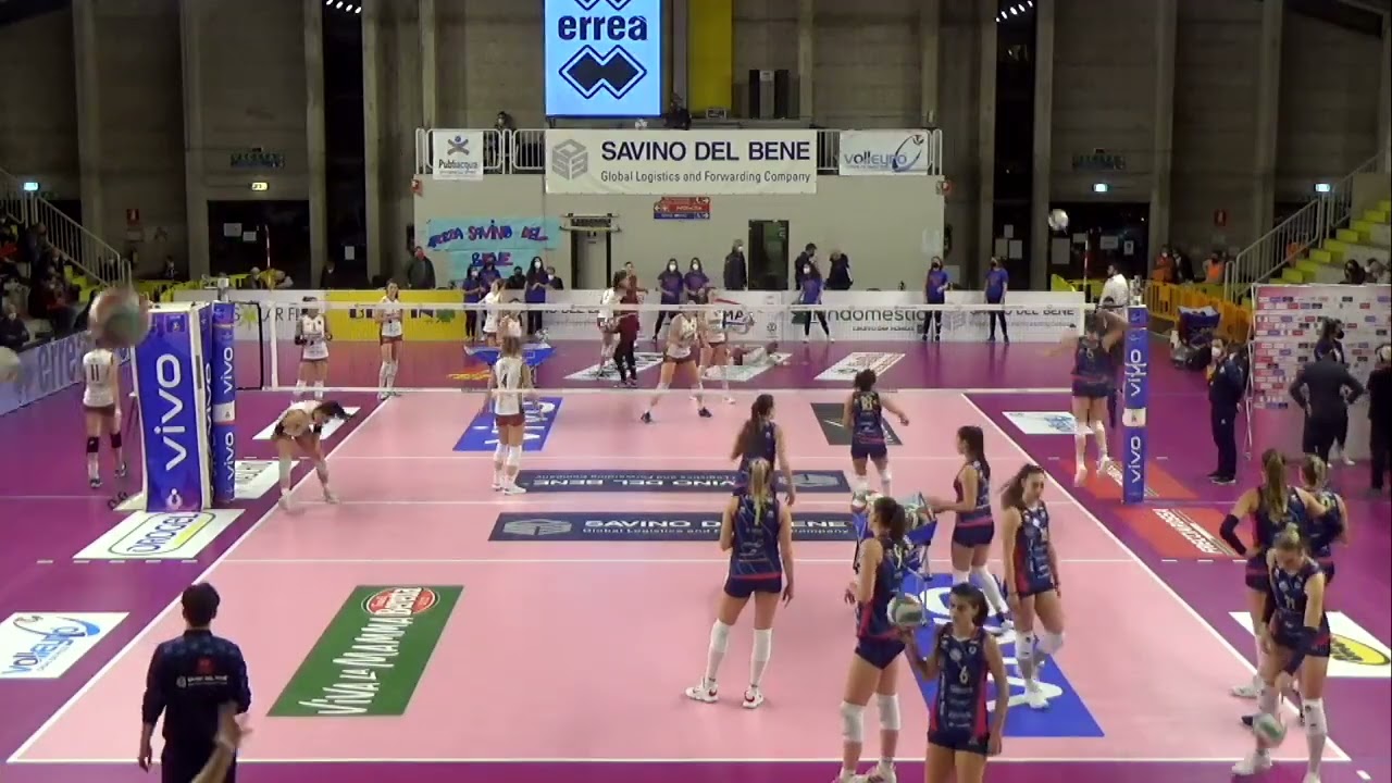 Clara DeCortes (#17 White Jersey) Alessia Arciprete (#12 White Jersey) - Scandicci VS Roma