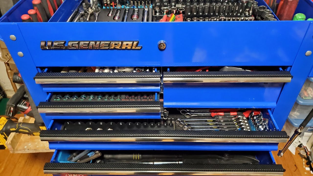 Packed US General tool cart tour.