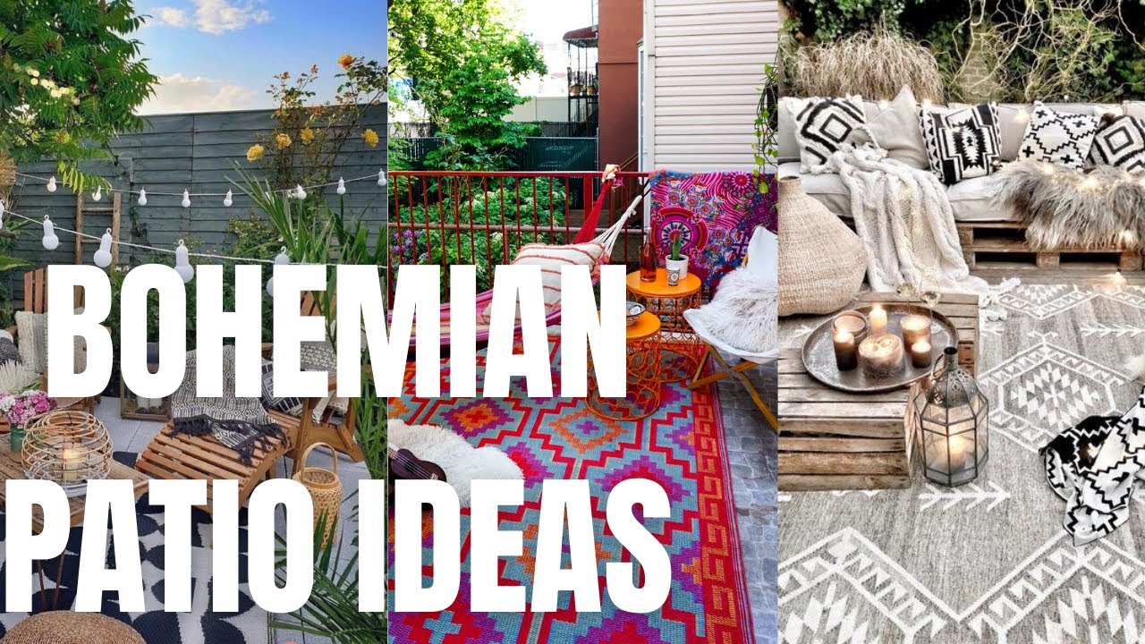Cosy Bohemian Patio Design. Stylish Boho Patio Ideas and Decor.
