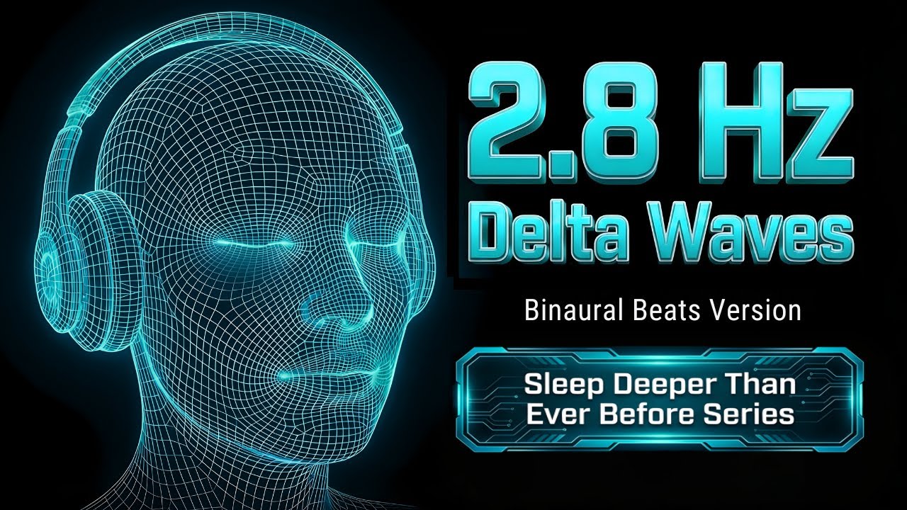 2.8 Hz Delta Waves Binaural Beats | Sleep Deeper Than Ever Before Series (Black Screen)