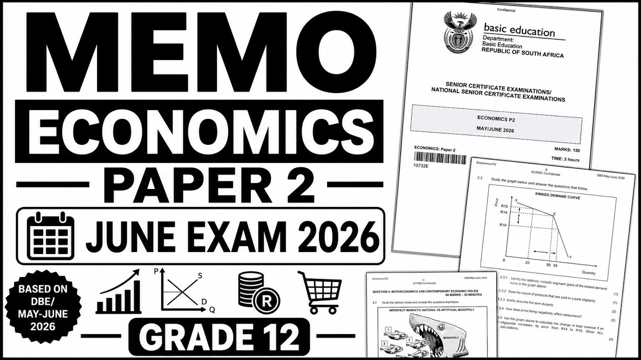 MEMO ECONOMICS PAPER 2 JUNE EXAM 2026 GRADE 12 THUNDEREDUC GRADE 12 ECONOMICS PAPER 2 2026