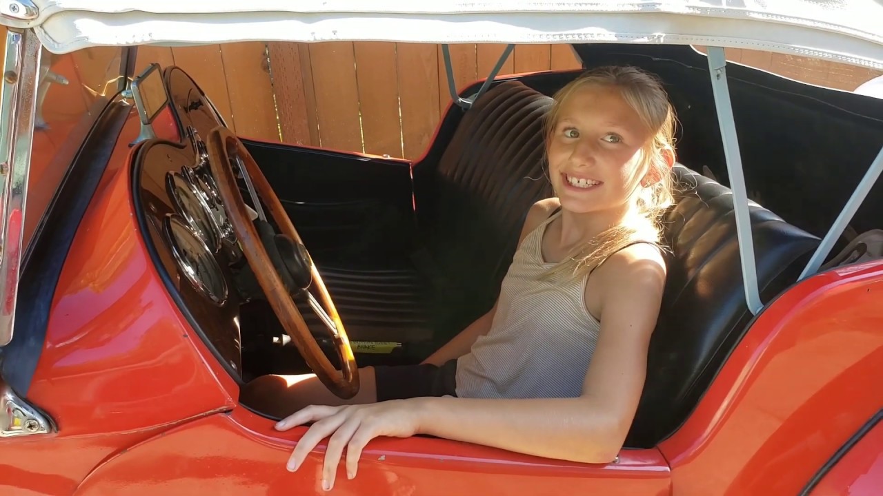 My daughters reactions to the MG TD I brought home