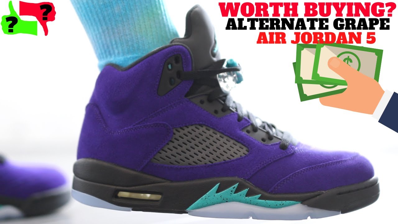 Worth Buying? Air Jordan 5 ALTERNATE GRAPE Review & On Feet!