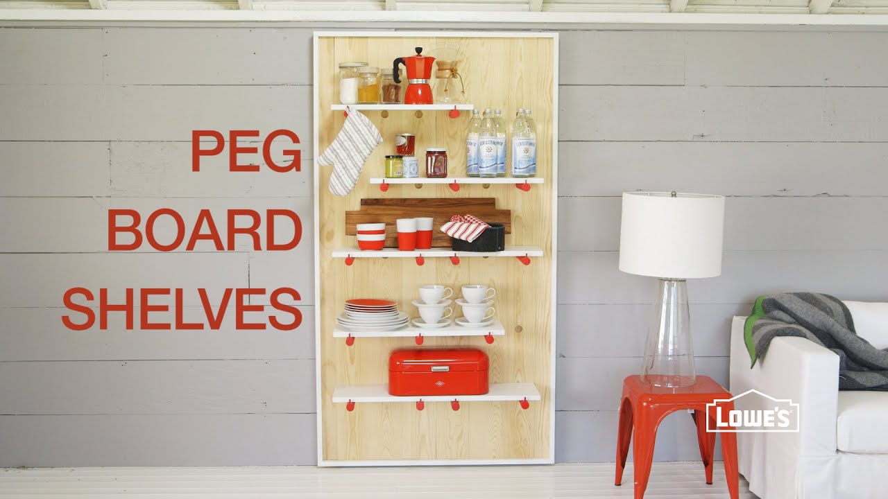 DIY Decorative Pegboard Shelving Unit