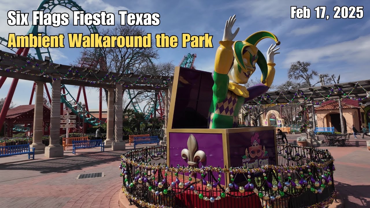 Six Flags Fiesta Texas Ambient ASMR Walkaround | February 17, 2025 #sixflagsfiestatexas #ambient