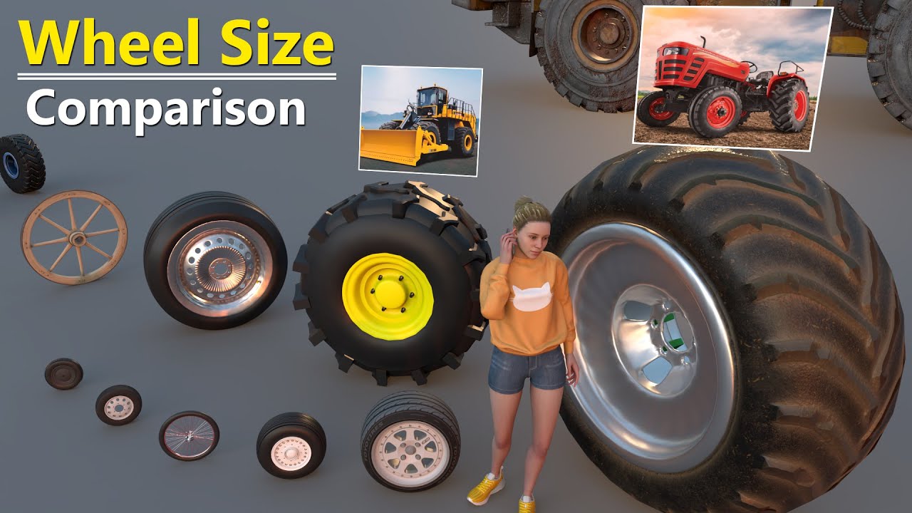 Wheel Size Comparison of different vehicles
