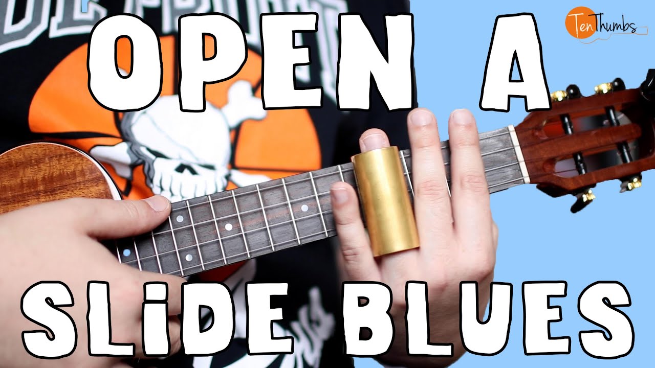 Slide Ukulele - Open A 12 Bar Blues - Ukulele Tutorial with Tabs
